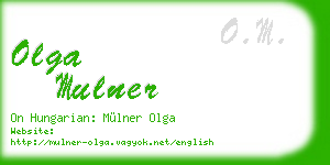 olga mulner business card