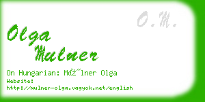 olga mulner business card